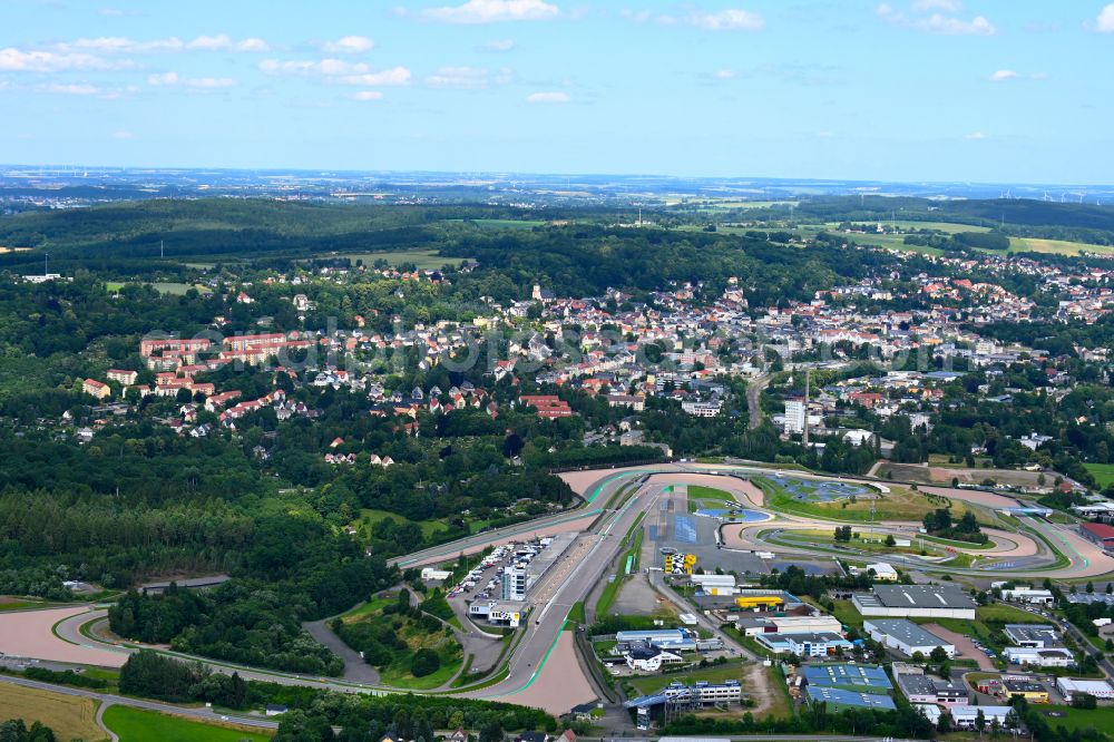 Oberlungwitz from above - Racetrack racecourse in Oberlungwitz in the state Saxony