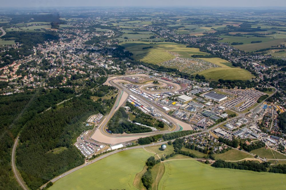 Oberlungwitz from the bird's eye view: Racetrack racecourse in Oberlungwitz in the state Saxony