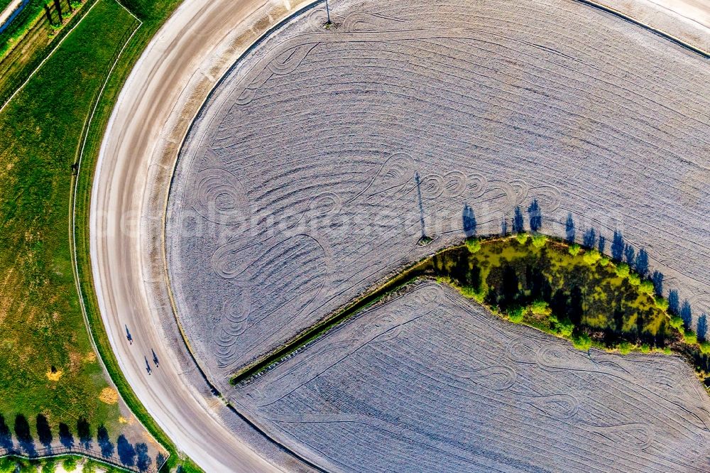 Aerial image Aprilia Marittima - Racetrack racecourse - trotting in Aprilia Marittima in Friuli-Venezia Giulia, Italy