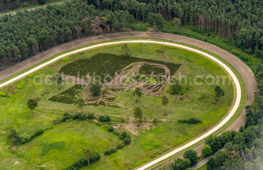 Aerial image Haßloch - Racetrack racecourse - trotting in Hassloch in the state Rhineland-Palatinate