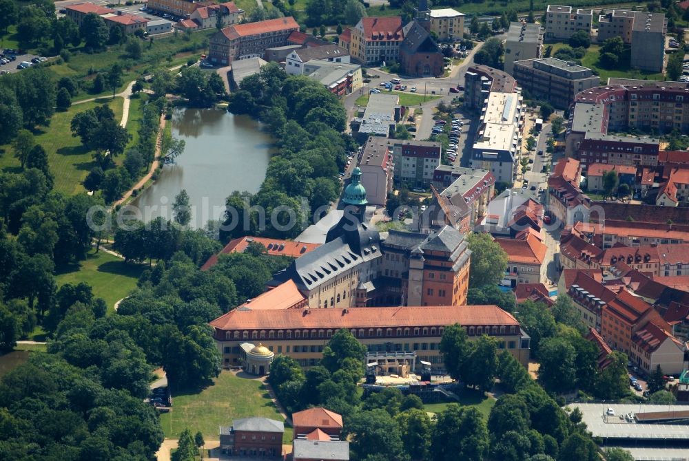 Sondershausen from the bird's eye view: Residenzschloss in Sondershausen in the state Thuringia, Germany
