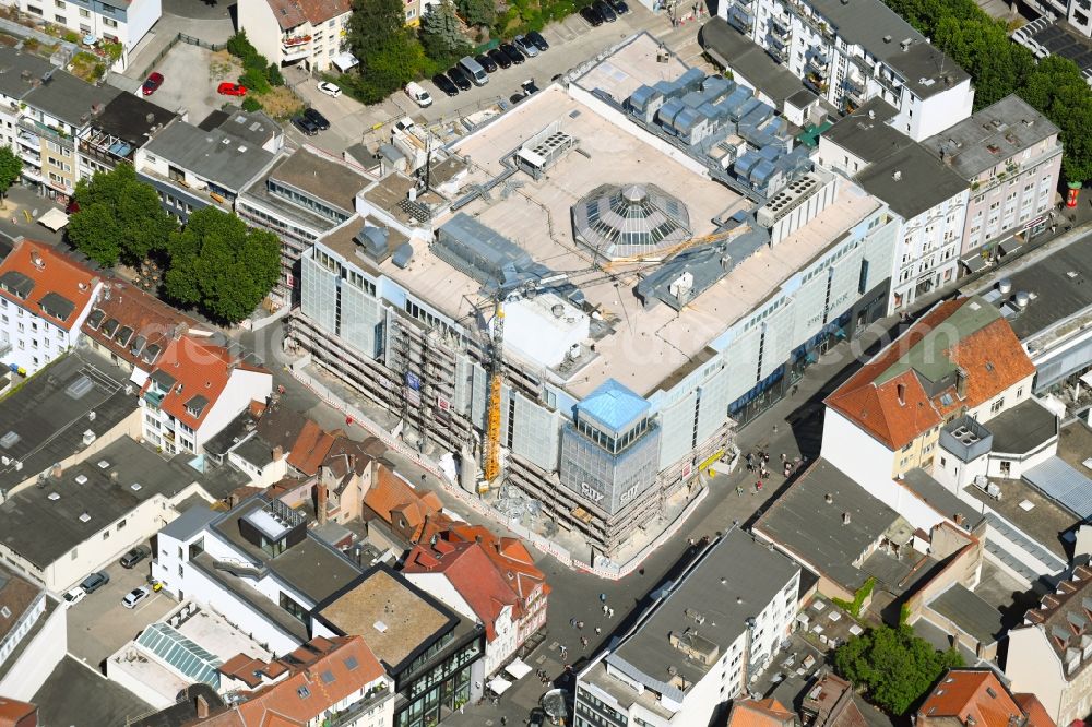 Braunschweig from above - Revitalization and expansion construction at the building complex of the shopping center City Point - Konrad-Koch-Quartier in the district Innenstadt in Brunswick in the state Lower Saxony, Germany