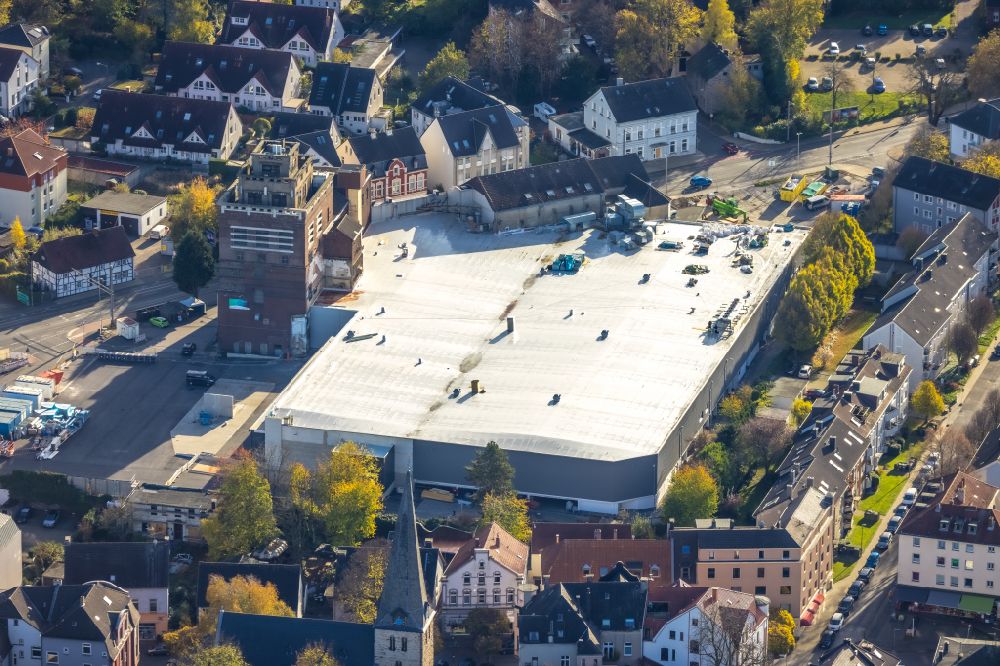 Aerial photograph Bochum - Revitalization and expansion construction at the building complex of the shopping center Matrix in the district Langendreer in Bochum at Ruhrgebiet in the state North Rhine-Westphalia, Germany