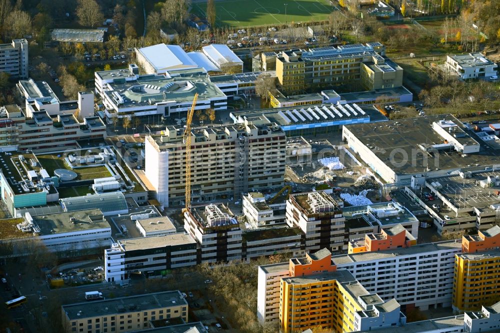 Aerial photograph Berlin - Revitalization and expansion construction at the building complex of the shopping center Maerkische Zentrum in the district Maerkisches Viertel in Berlin, Germany