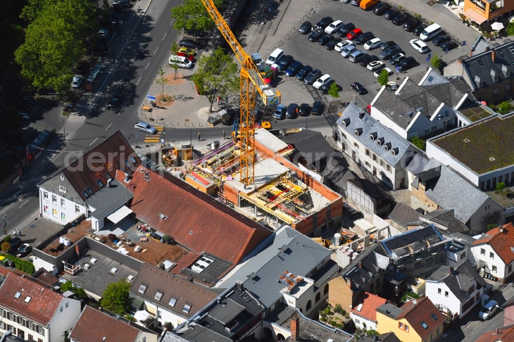Aerial image Wiesbaden - Revitalization and expansion construction at the building complex of the shopping center Nolte's Frische Center on Danzigerstrasse in the district Sonnenberg in Wiesbaden in the state Hesse, Germany