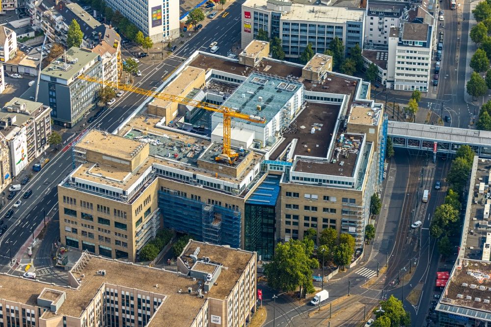 Aerial image Düsseldorf - New extension to the building of the cinema - cinemas and movie theater UFA Palast in the district Stadtmitte in Duesseldorf in the state North Rhine-Westphalia, Germany
