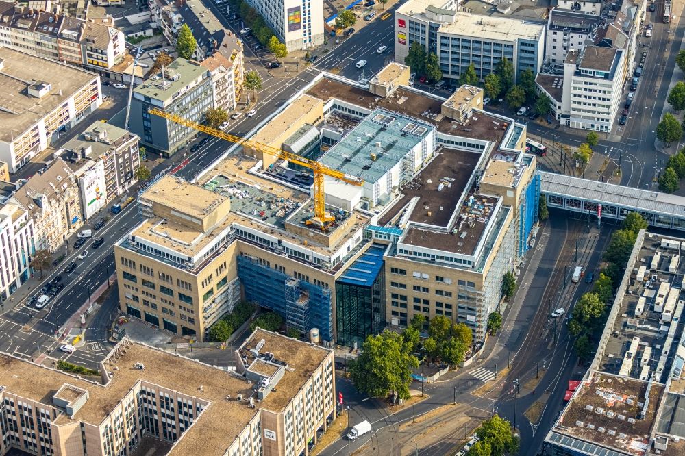 Aerial photograph Düsseldorf - New extension to the building of the cinema - cinemas and movie theater UFA Palast in the district Stadtmitte in Duesseldorf in the state North Rhine-Westphalia, Germany