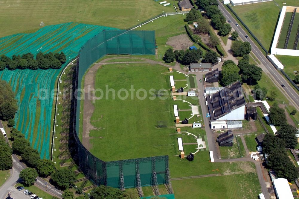 Aerial photograph London - On the grounds of the historic Royal Artillery Barracks in London, will take place amongst others in the futuristic indoor competitions in shooting, one of the Olympic and Paralympic venues for the 2012 Games in Great Britain