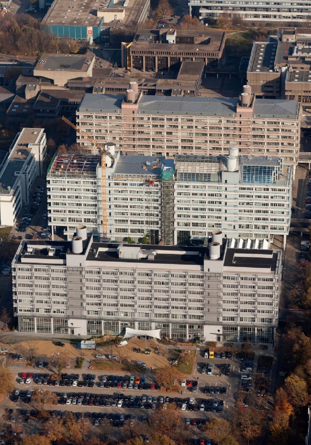 Aerial image Bochum - View of the Ruhr university Bochum in the state North Rhine-Westphalia