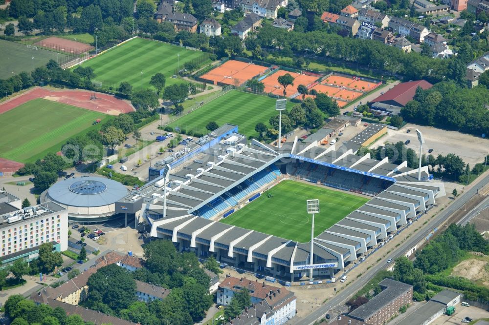 Bochum from above - View of the Rewirpower Stadium (formerly Ruhr Stadium), home of the football team Vfl Bochum
