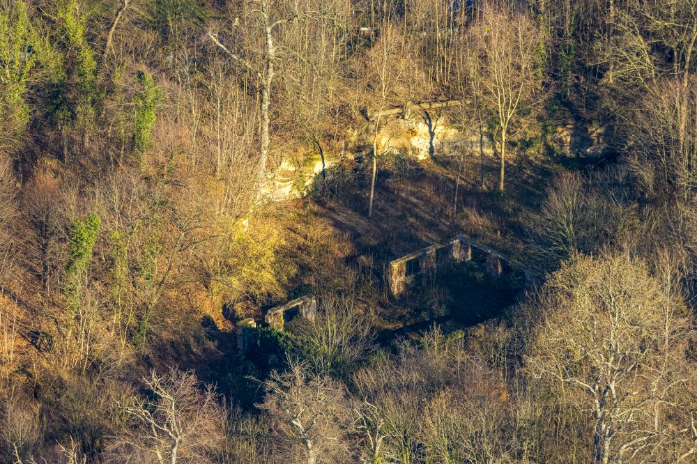 Aerial photograph Cappenberg - Ruins on the street Am Brauereiknapp in Cappenberg in the state North Rhine-Westphalia, Germany