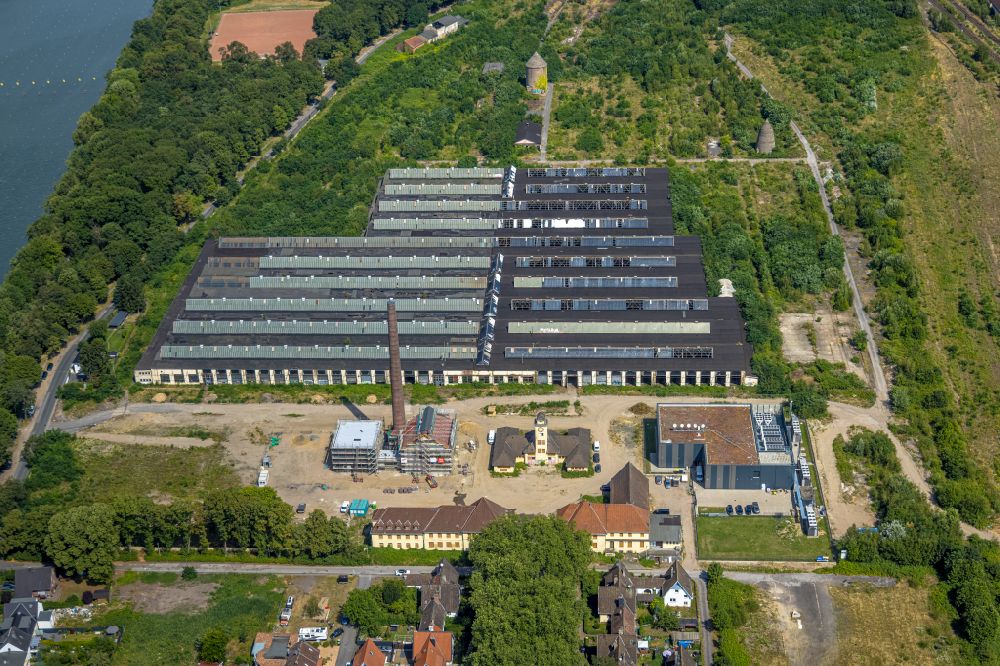 Aerial photograph Duisburg - Ruins of the former Wedau marshalling yard in the district Neudorf-Sued in Duisburg in the Ruhr area in the state North Rhine-Westphalia, Germany