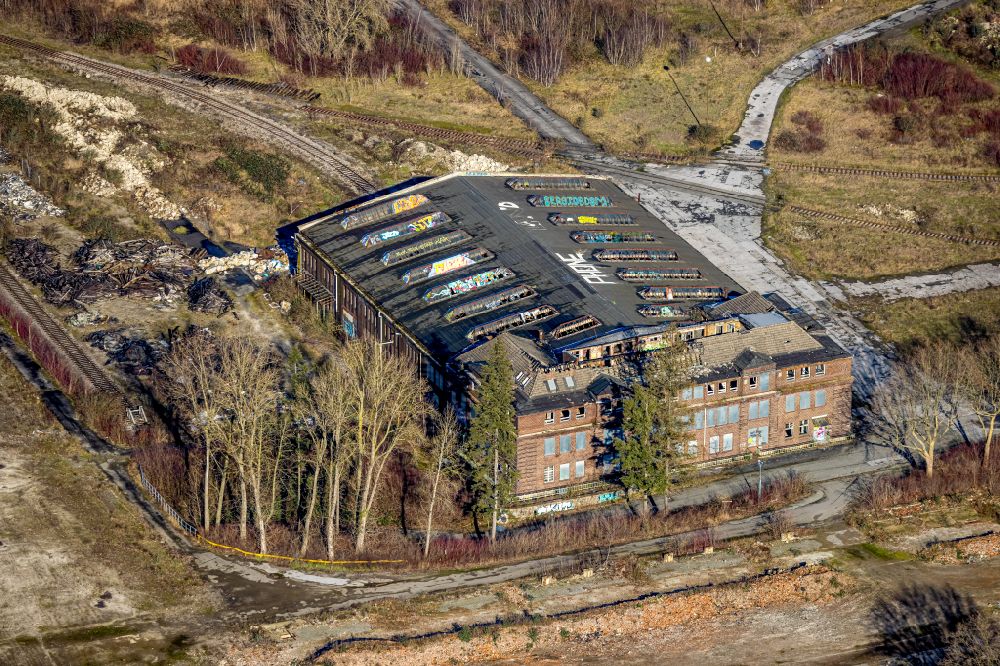 Dortmund from the bird's eye view: Ruins of a building on the site on Rheinische Strasse in the district of Union in Dortmund in the Ruhr area in the state of North Rhine-Westphalia, Germany