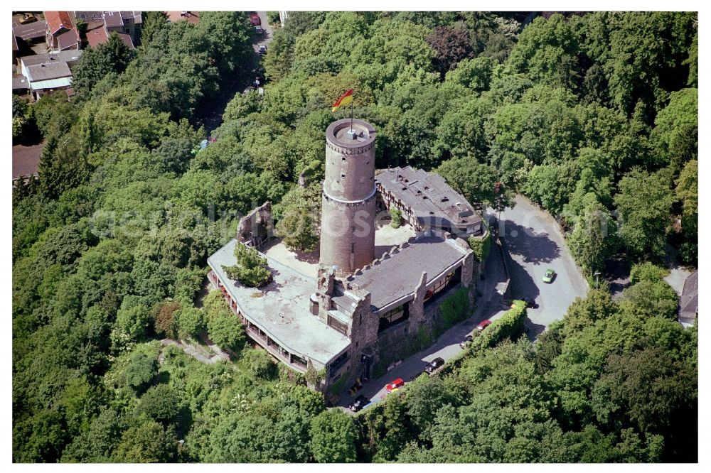 Aerial image Bonn - Ruins and vestiges of the former castle Godesburg in the district Alt-Godesberg in Bonn in the state North Rhine-Westphalia, Germany