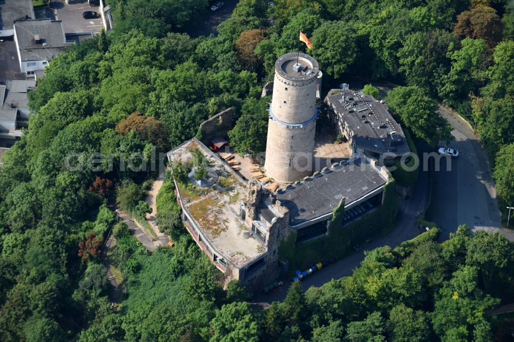 Aerial photograph Bonn - Ruins and vestiges of the former castle and fortress Godesburg Auf dem Godesberg in the district Bad Godesberg in Bonn in the state North Rhine-Westphalia, Germany