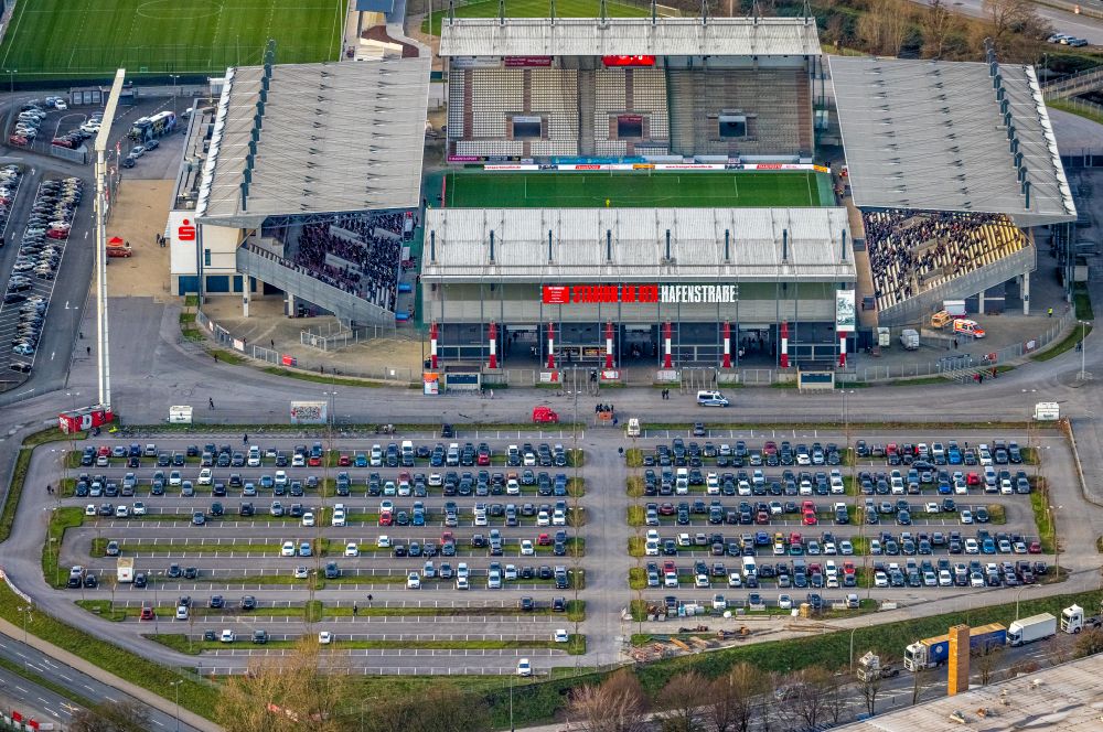 Aerial photograph Essen - RWE - Red-White Stadium in Essen in North Rhine-Westphalia