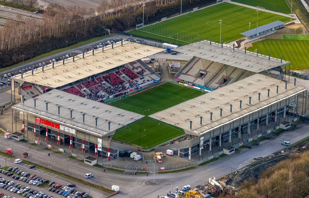 Aerial image Essen - RWE - Red-White Stadium in Essen in North Rhine-Westphalia