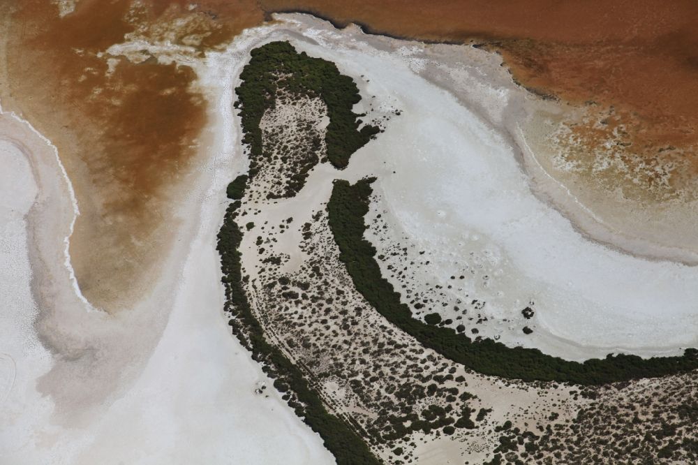 Aerial photograph Muro - Salt meadows for salt in Muro in Balearische Insel Mallorca, Spain