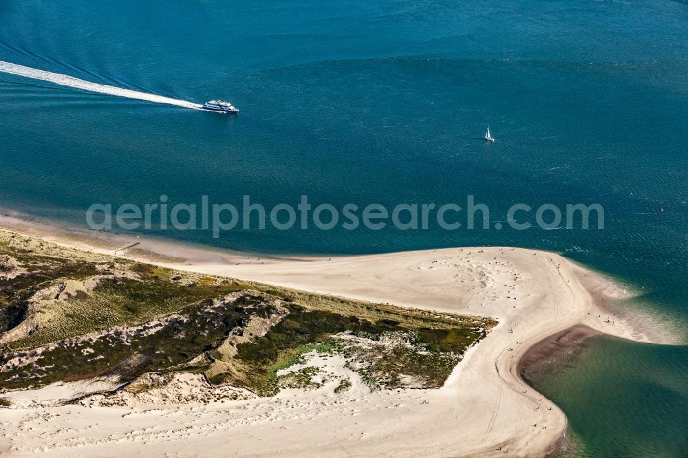 Hörnum (Sylt) from the bird's eye view: Sand dunes landscape in Hoernum on Sylt in the state of Schleswig-Holstein, Germany