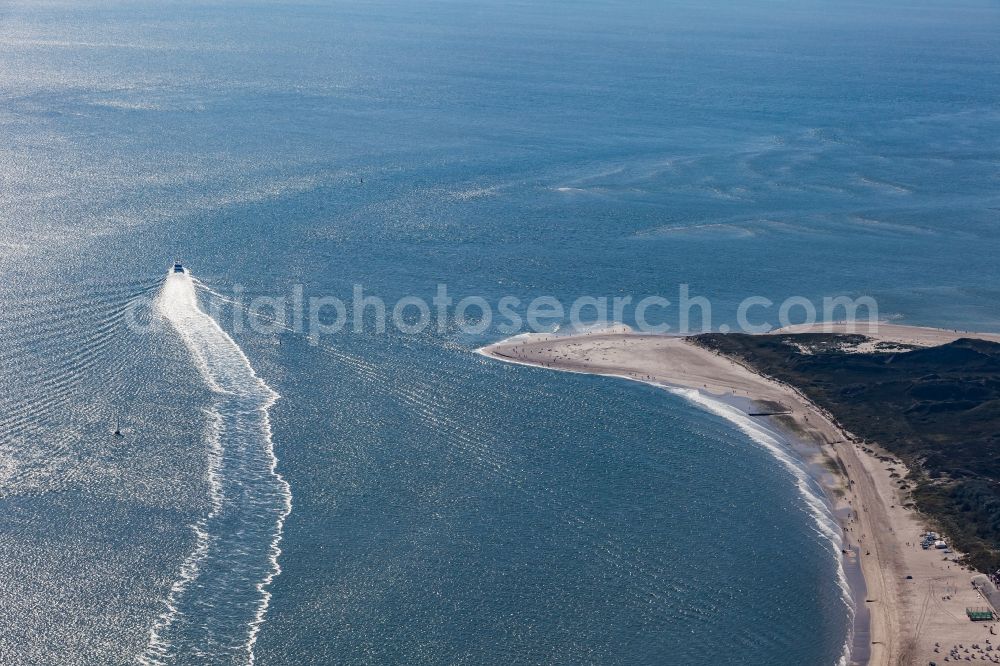Aerial image Hörnum (Sylt) - Sand dunes landscape in Hoernum on Sylt in the state of Schleswig-Holstein, Germany