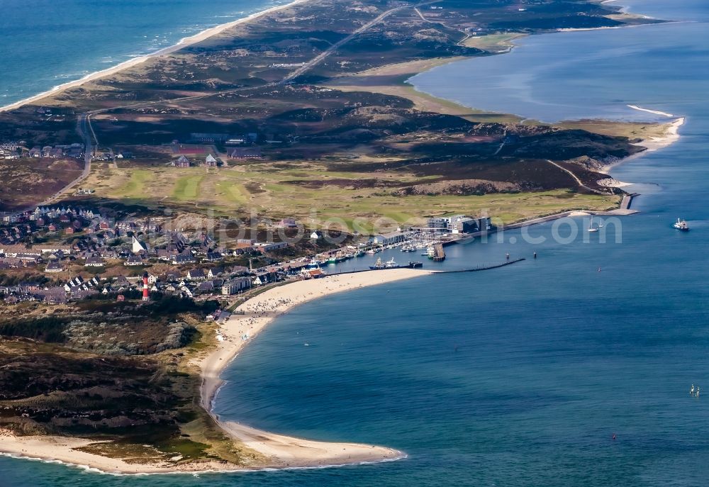 Aerial photograph Hörnum (Sylt) - Sand dunes landscape in Hoernum on Sylt in the state of Schleswig-Holstein, Germany