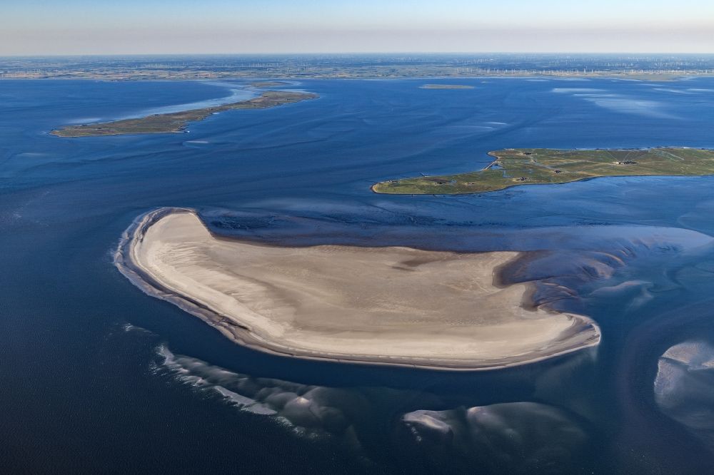 Pellworm from the bird's eye view: Sandbank Hallig-Japsand in the state of Schleswig-Holstein