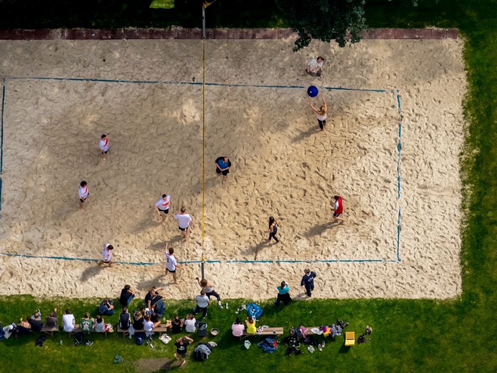 Haltern am See from the bird's eye view: Footprint of volleyball parking lot of youth educational centre Gilwell St. Ludger in Haltern am See in the state of North Rhine-Westphalia