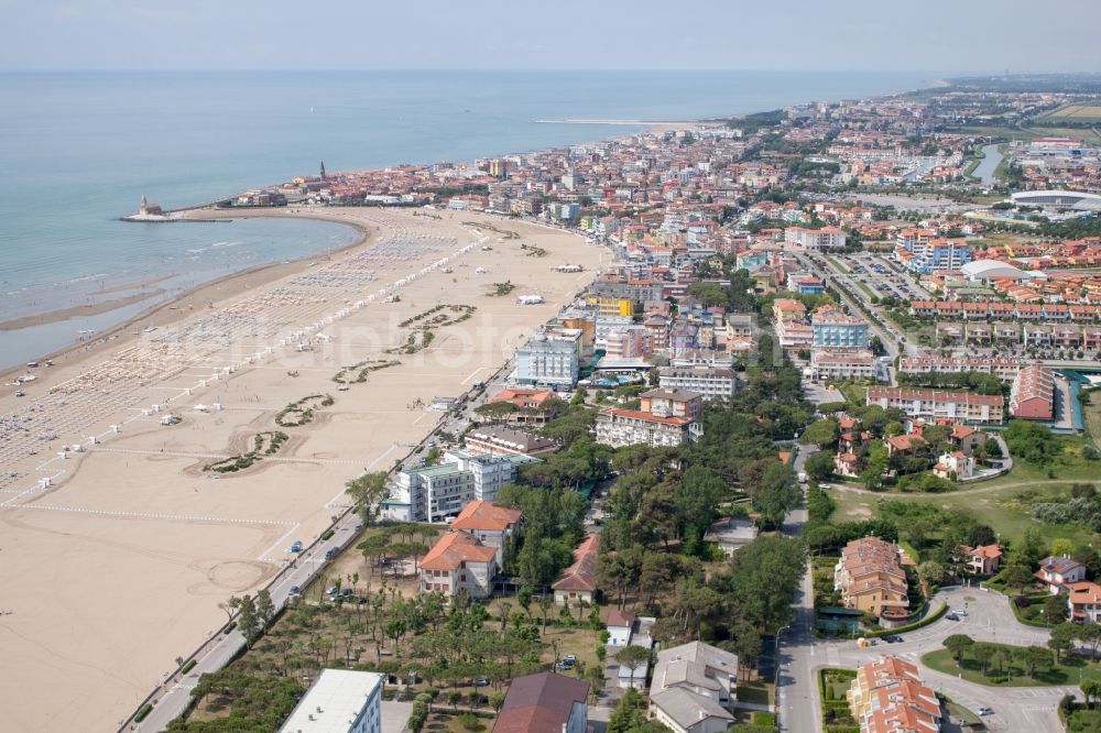 Caorle from above - Beach landscape on the Caorle in Caorle in Veneto, Italy
