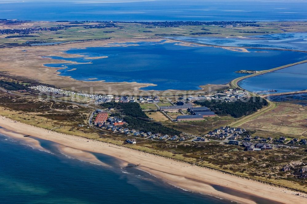 Aerial photograph Sylt - Beach landscape along the of North Sea in the district Rantum (Sylt) in Sylt in the state Schleswig-Holstein, Germany
