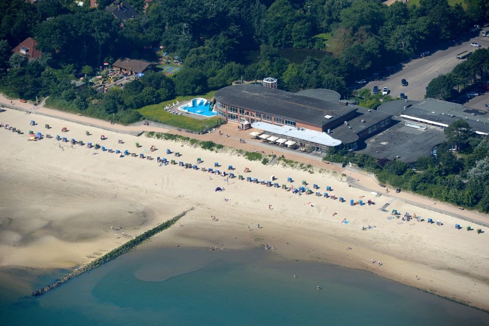 Aerial image Wyk auf Föhr - Beach landscape on the North Sea in Wyk auf Foehr in the state Schleswig-Holstein