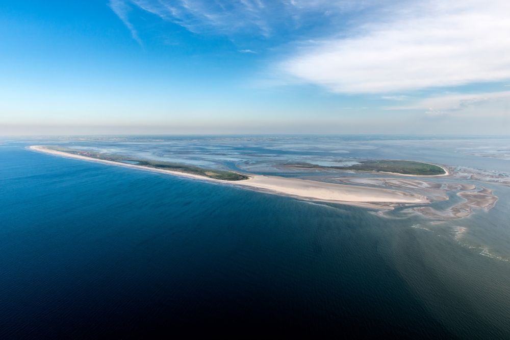 Aerial photograph Juist - Beach landscape on the Island of Juist in the state Lower Saxony