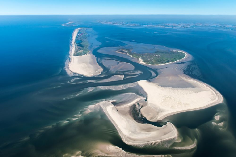 Aerial image Juist - Beach landscape on the Island of Juist in the state Lower Saxony
