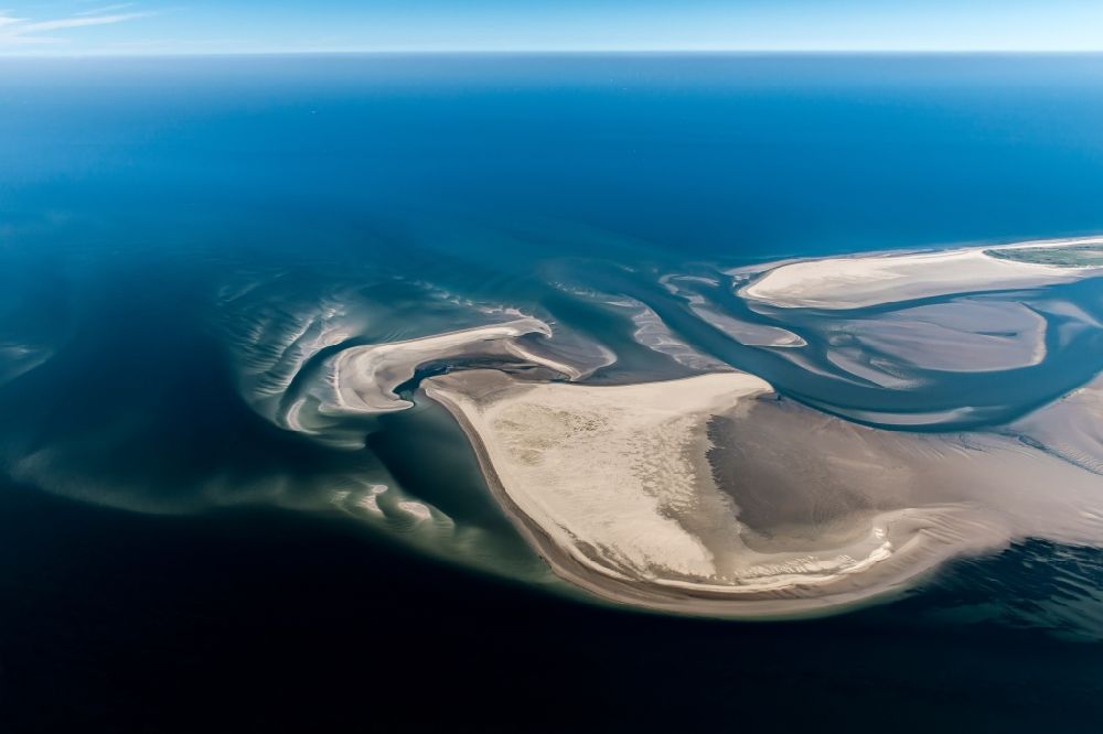 Aerial photograph Juist - Beach landscape on the Island of Juist in the state Lower Saxony