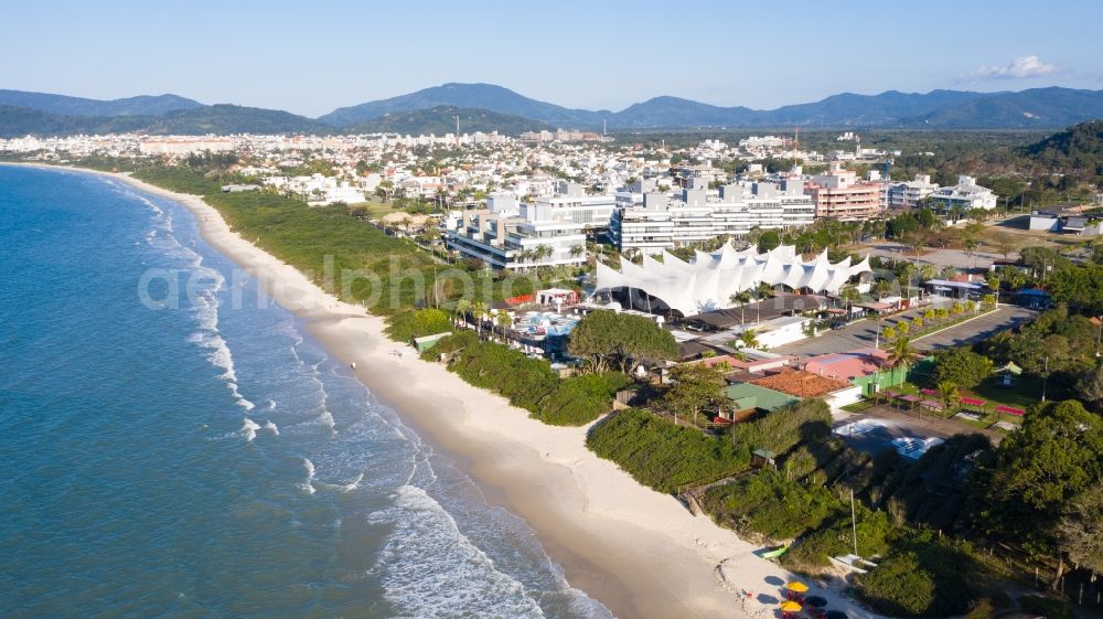Aerial photograph Florianopolis - Beach landscape along the on the South Atlantic in Florianopolis in Santa Catarina, Brazil
