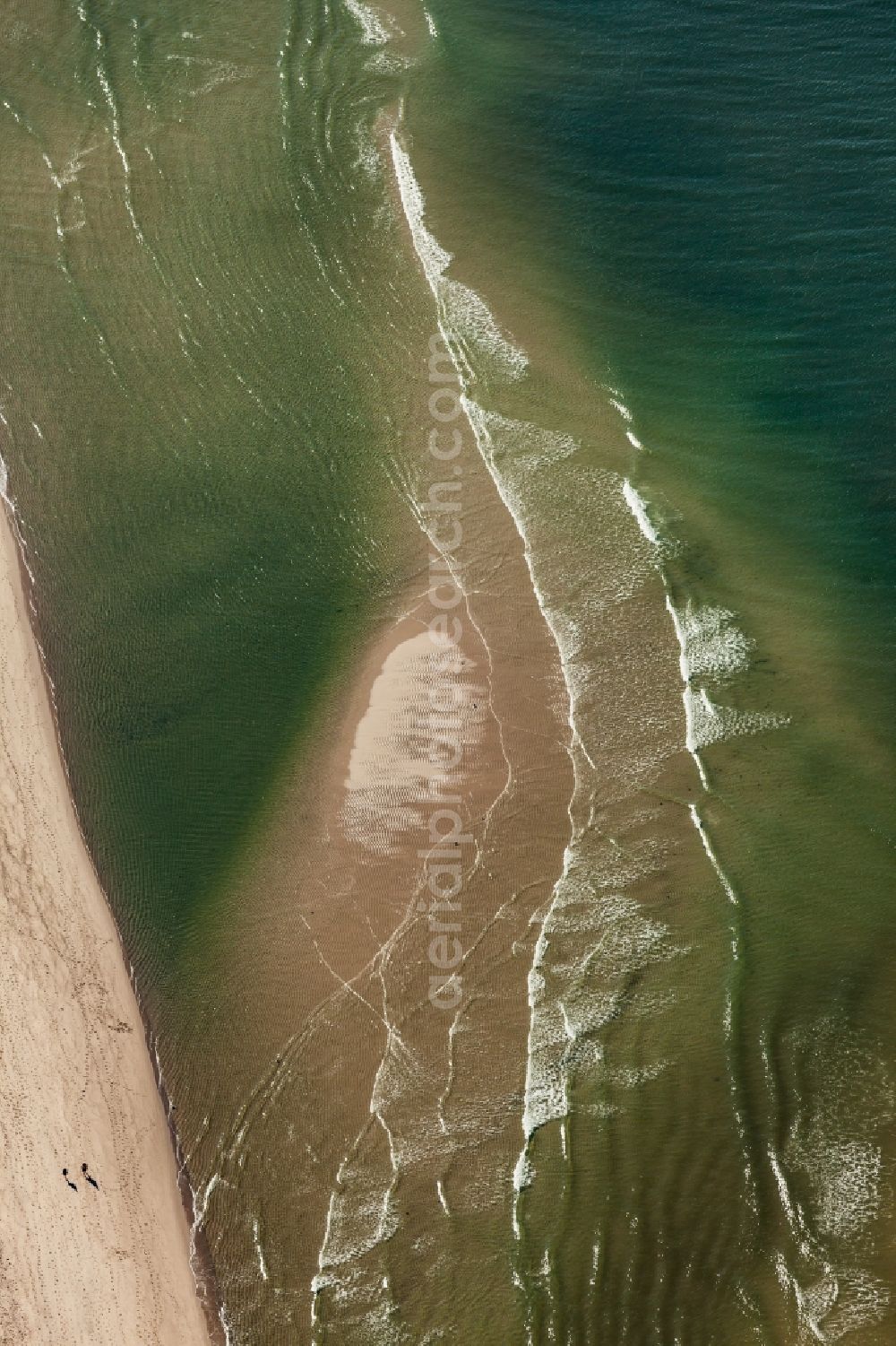 Aerial image Sylt - Beach landscape along the in Sylt in the state Schleswig-Holstein, Germany