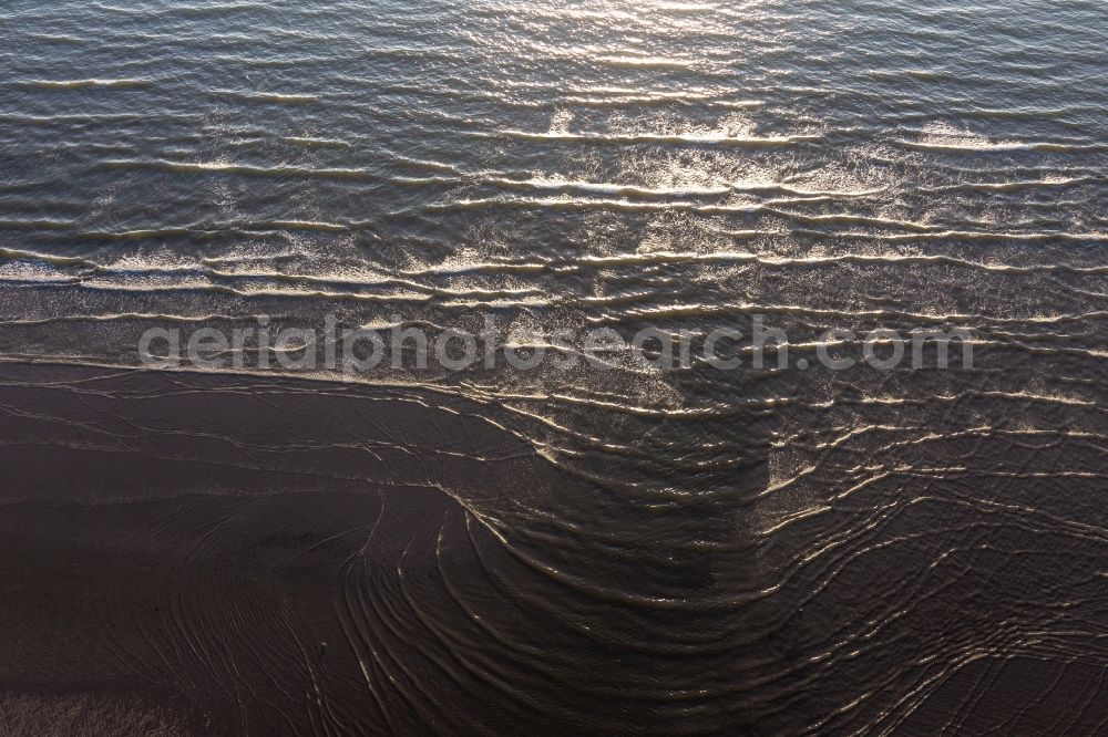 Aerial photograph Fanö - Beach landscape along the with waves in Fanoe in Region Syddanmark, Denmark