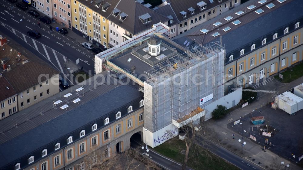 Aerial image Bonn - Refurbishment of the Koblenzer Tor of the Rheinische Friedrich-Wilhelms-Universitaet in Bonn in the state North Rhine-Westphalia, Germany