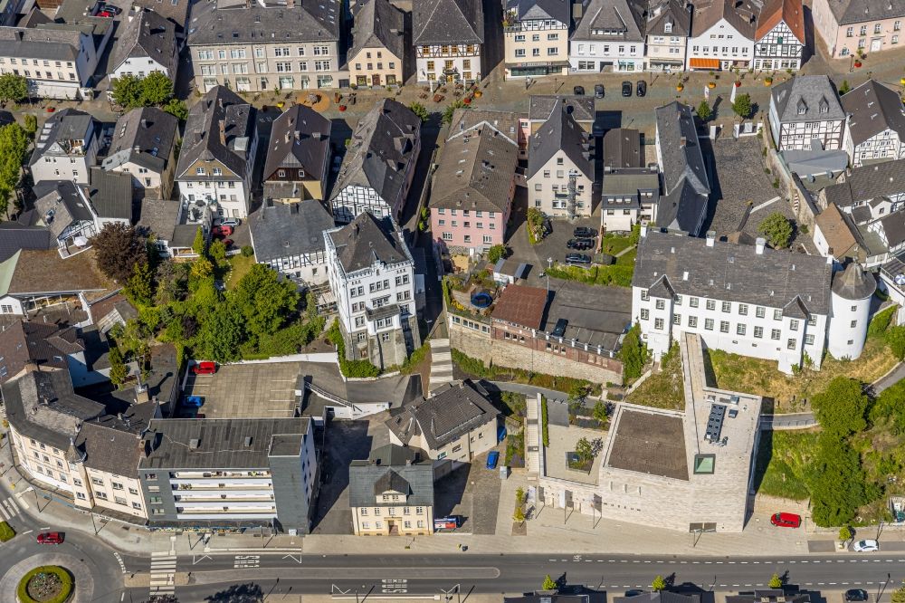 Arnsberg from above - Building of Sauerland-Museum on Ruhrstrasse in Arnsberg in the state North Rhine-Westphalia, Germany