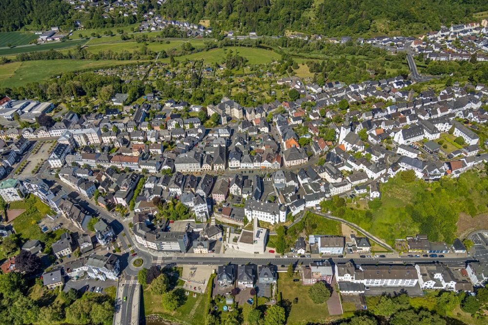 Arnsberg from the bird's eye view: Building of Sauerland-Museum on Ruhrstrasse in Arnsberg in the state North Rhine-Westphalia, Germany