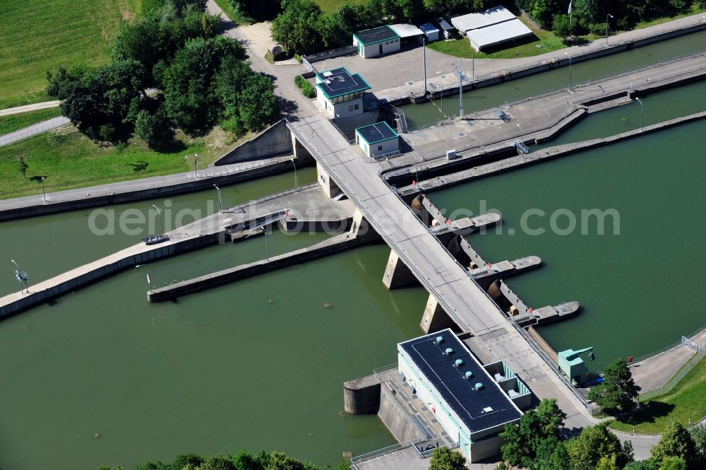 Aerial image Riedenburg - View of the lock Riedenburg in the state Bavaria