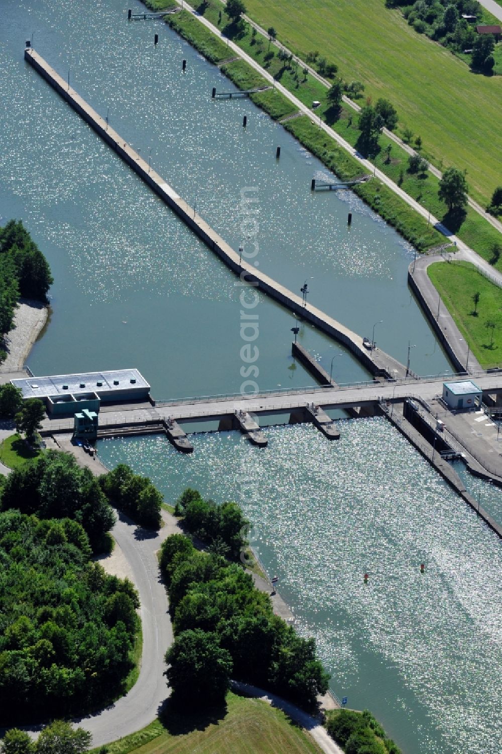Aerial photograph Riedenburg - View of the lock Riedenburg in the state Bavaria