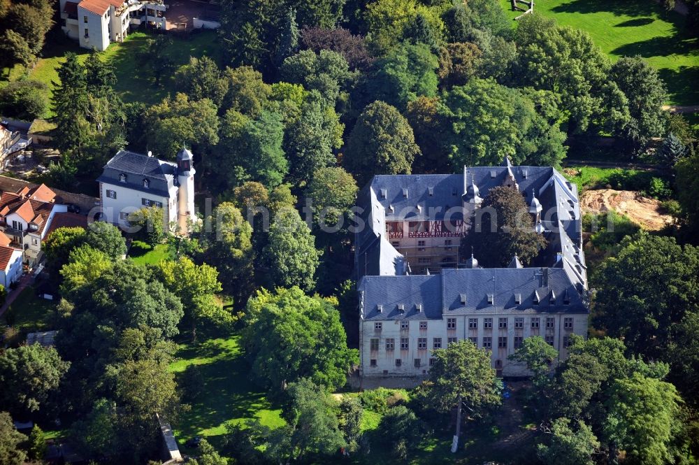 Babenhausen from above - View of Castle Babenhausen in Hesse