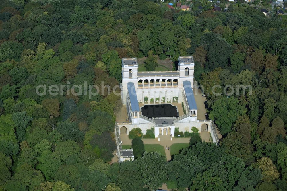 Aerial image Potsdam - View on the castle Belvedere Pfingstberg in Potsdam in Brandenburg