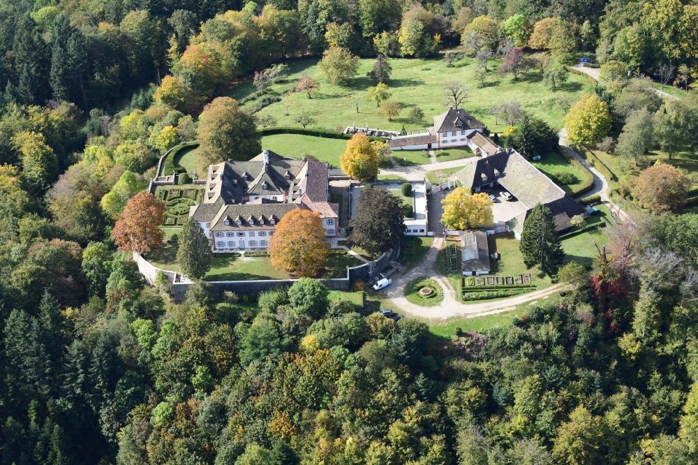 Kandern from the bird's eye view: Castle of Buergeln in the Black Forest in Schliengen in the state Baden-Wurttemberg, Germany