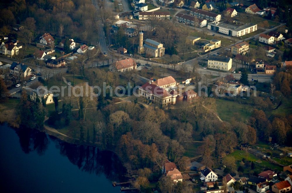 Aerial image Schwielowsee - Building complex in the park of the castle Caputh in Schwielowsee in the state Brandenburg, Germany