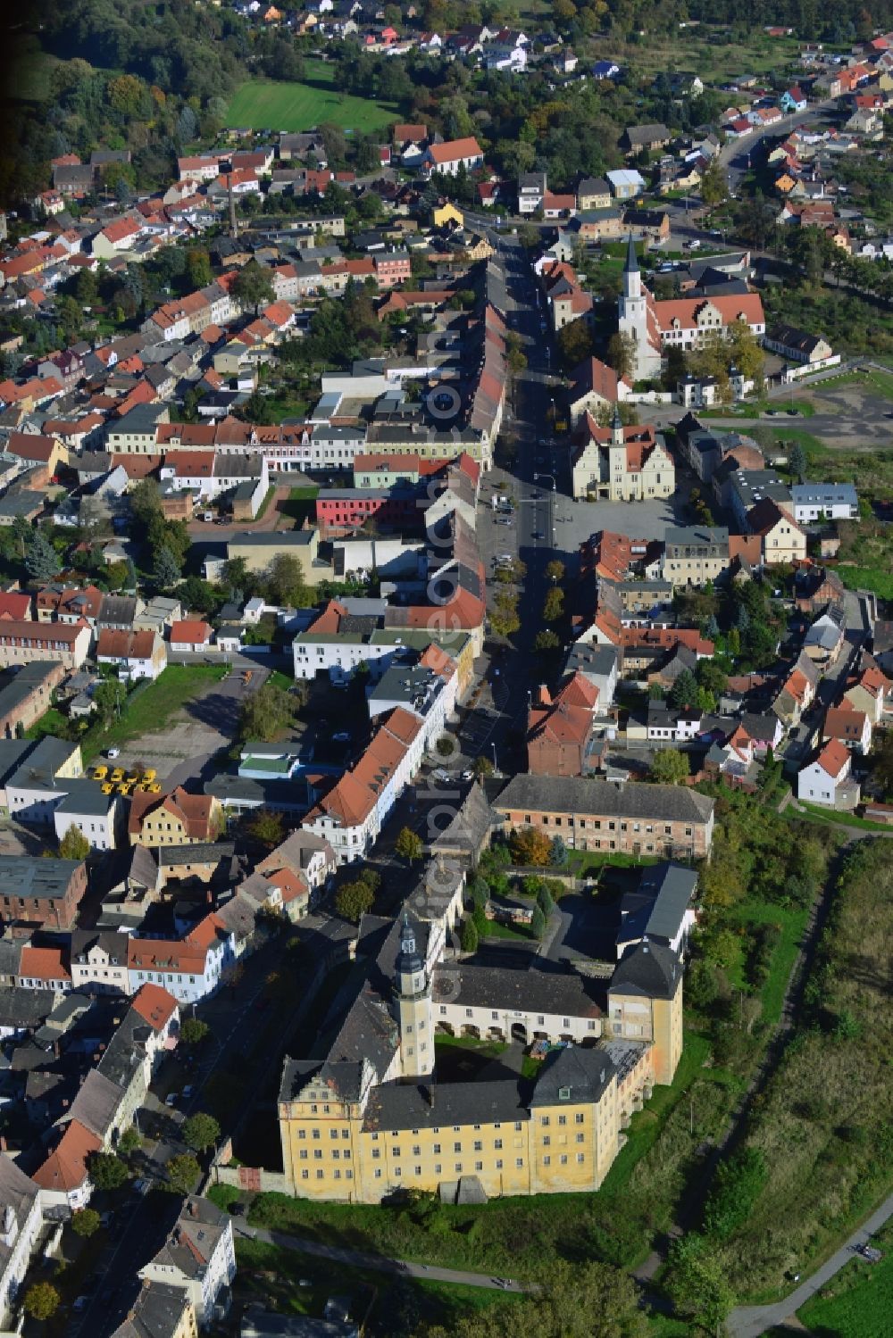 Aerial image Coswig (Anhalt) - Castle in Coswig (Anhalt) in Saxony-Anhalt