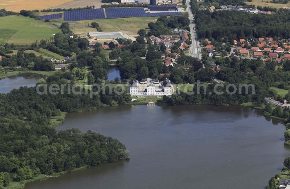 Aerial photograph Gråsten - Graasten Castle in Denmark. Castle Gravenstein is the summer residence of the Danish royal family
