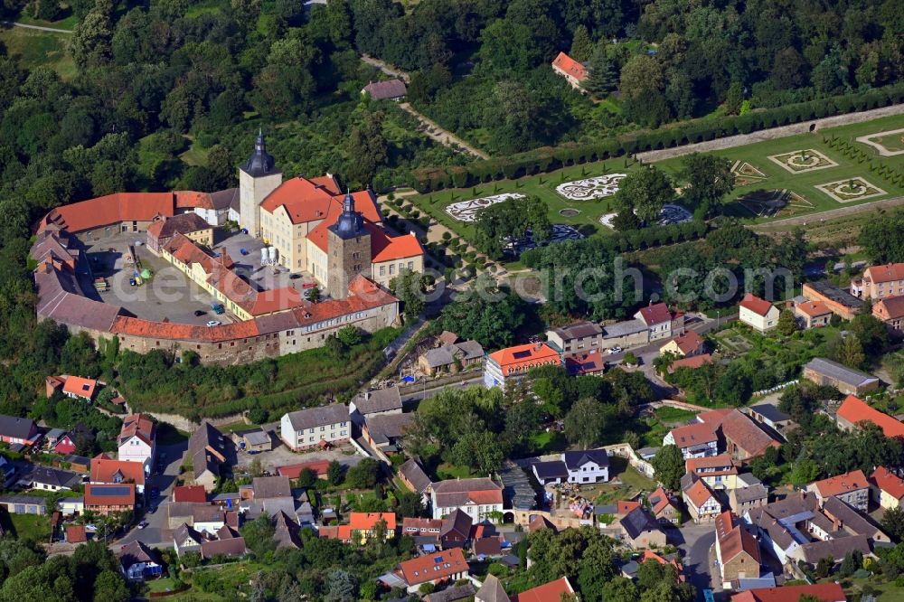 Haldensleben from above - Building complex in the park of the castle Hundisburg in Haldensleben in the state Saxony-Anhalt, Germany