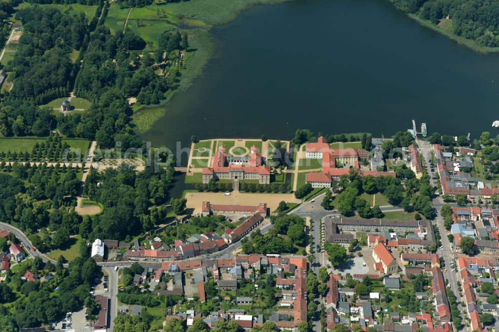 Aerial image Rheinsberg - Rheinsberg Castle in Rheinsberg on the banks of the Rheinsberg Lake in the state of Brandenburg, Germany