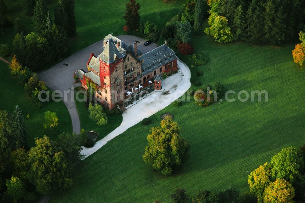 Aerial image Mettlach - Castle Saareck in Mettlach in Saarland